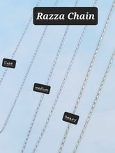 Load image into Gallery viewer, 18” Medium Weight White Gold Razza Chain - 14K
