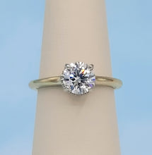 Load image into Gallery viewer, 1.37 Carat Round Brilliant Lab Diamond Engagement Ring - 14K Yellow &amp; White Gold