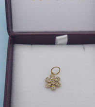 Load image into Gallery viewer, Diamond Flower Charm - 14K Gold