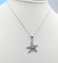 Load image into Gallery viewer, Starfish with CZ Necklace - Sterling Silver