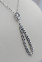 Load image into Gallery viewer, Fancy Elongated Pendant &amp; Chain - Sterling Silver