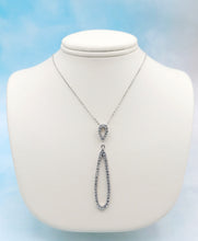 Load image into Gallery viewer, Fancy Elongated Pendant &amp; Chain - Sterling Silver