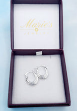 Load image into Gallery viewer, Greek Hoop Earrings - Sterling Silver