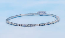 Load image into Gallery viewer, Diamond Flex Bangle - 1 Carat - 14K White Gold