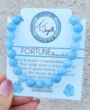 Load image into Gallery viewer, &quot;Fortune&quot; Sky Blue Jade Stacker - TJazelle