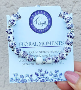 Purple Floral Moments Bracelet - TJazelle