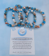 Load image into Gallery viewer, Orange Blue White Jade Stacker - TJazelle - Limited Edition