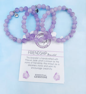 Mauve Jade Round Friendship Stacker - TJazelle - Limited Edition