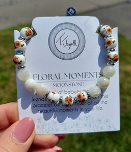 Moonstone Lily Floral Moments Bracelet - TJazelle