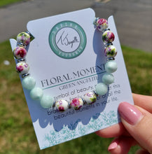 Load image into Gallery viewer, Green Angelite Orchid Floral Moments Bracelet - TJazelle