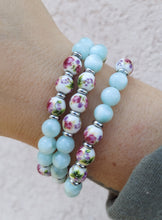 Load image into Gallery viewer, Green Angelite Orchid Floral Moments Bracelet - TJazelle