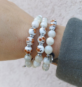 Moonstone Lily Floral Moments Bracelet - TJazelle