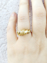 Load image into Gallery viewer, Gold Dome "Croissant" Ring - 14K Yellow Gold - Estate Piece