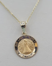 Load image into Gallery viewer, Our Lady of Loreto Medal Charm &amp; Adjustable Chain -14K Yellow Gold