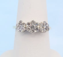 Load image into Gallery viewer, Chocolate Brown Diamond Past, Present &amp; Future Cluster Ring - 10K Yellow Gold