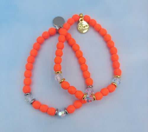 Orange Neon Special Edition Beaded Bracelet - Stash