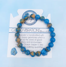 Load image into Gallery viewer, &quot;Good Vibrations&quot; Ocean Jasper Stacker Bracelet - TJazelle