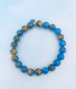 "Good Vibrations" Ocean Jasper Stacker Bracelet - TJazelle