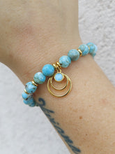 Load image into Gallery viewer, Generations Larimar Gold Charm Bracelet - TJazelle