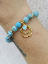 Load image into Gallery viewer, Generations Larimar Gold Charm Bracelet - TJazelle