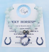 Load image into Gallery viewer, Lucky Horseshoe CZ Charm Bracelet - TJazelle