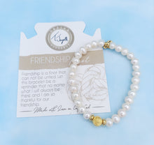 Load image into Gallery viewer, Pearl Friendship Knot Bracelet - Gold Knot - TJazelle