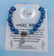 Load image into Gallery viewer, Angel Blessings Larimar Charm Bracelet - TJazelle