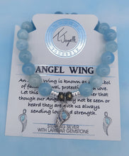 Load image into Gallery viewer, Angel Blessings Larimar Charm Bracelet - TJazelle