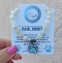 Load image into Gallery viewer, Paw Print Larimar Charm Bracelet - TJazelle
