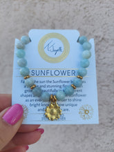 Load image into Gallery viewer, Sunflower Gold Charm Bracelet - TJazelle