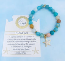 Load image into Gallery viewer, Starfish Gold Plated Charm Bracelet - TJazelle