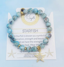 Load image into Gallery viewer, Starfish Gold Plated Charm Bracelet - TJazelle