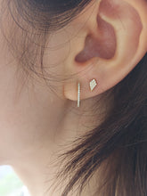 Load image into Gallery viewer, Glittering Petite Kite Diamond Stud Earrings - 14K