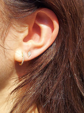 Load image into Gallery viewer, Glittering Petite Kite Diamond Stud Earrings - 14K