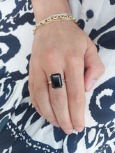 Load image into Gallery viewer, Black Onyx Emerald-Cut Ring - Sterling Silver