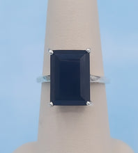 Load image into Gallery viewer, Black Onyx Emerald-Cut Ring - Sterling Silver