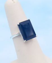 Load image into Gallery viewer, Black Onyx Emerald-Cut Ring - Sterling Silver