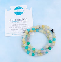 Load image into Gallery viewer, Be Electric Stacker with Green Yellow Jade -  TJazelle HELP Collection