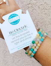 Load image into Gallery viewer, Be Electric Stacker with Green Yellow Jade -  TJazelle HELP Collection