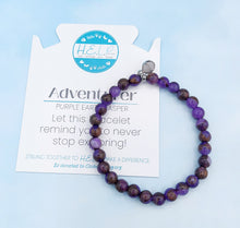 Load image into Gallery viewer, Adventurer Stacker with Purple Earth Quartz - TJazelle HELP