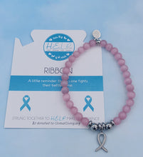 Load image into Gallery viewer, Ribbon Cancer Charm Bracelet - TJazelle HELP Collection