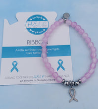 Load image into Gallery viewer, Ribbon Cancer Charm Bracelet - TJazelle HELP Collection