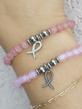 Load image into Gallery viewer, Ribbon Cancer Charm Bracelet - TJazelle HELP Collection