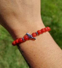 Load image into Gallery viewer, Red Cardinal Beaded Moments Bracelet - TJazelle