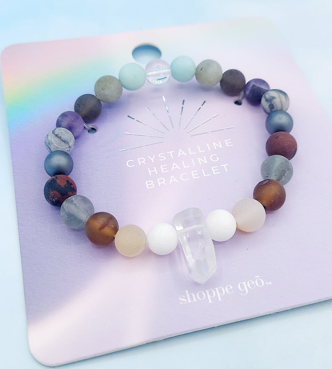 Crystalline Healing Crystal Bead Bracelet