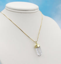 Load image into Gallery viewer, Clear Quartz Mini Pendulum Necklace