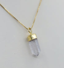 Load image into Gallery viewer, Clear Quartz Mini Pendulum Necklace