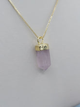 Load image into Gallery viewer, Rose Quartz Mini Pendulum Necklace
