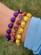 Load image into Gallery viewer, Colorful Skull Stretch Bracelet