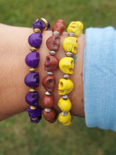 Load image into Gallery viewer, Colorful Skull Stretch Bracelet